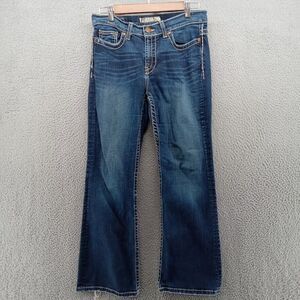 BKE Jeans Womens 28x29.5‎ Blue Drew Bootcut Contrast Stitch Whiskering Western
